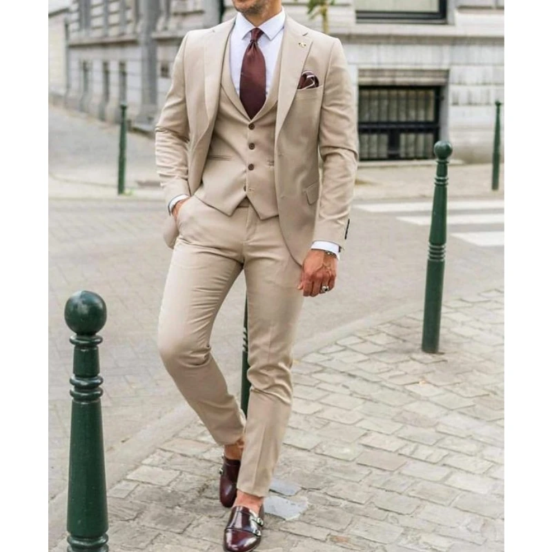 Men'S Formal Dinner Wear - بدلة رجالية بياقة مميزة، قصة ضيقة،