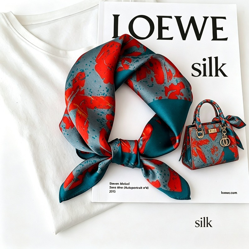 Silk Tie Woven - 2026 جديد وشاح حرير مربع نسائي