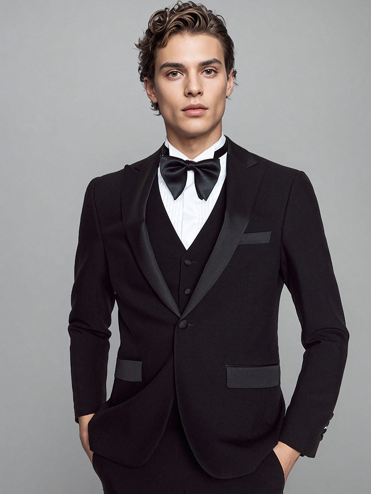 Men'S Formal Dinner Wear - طقم بدلات رجالي فاخر أسود ملابس