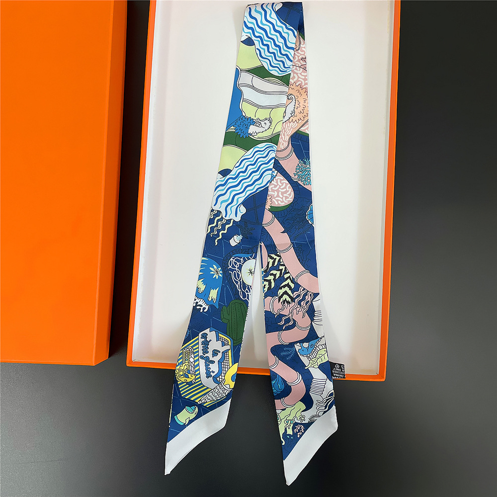 2025 جديد فاخر فيونكة شعر وشاح - مراجعة Silk Tie Woven وسعره