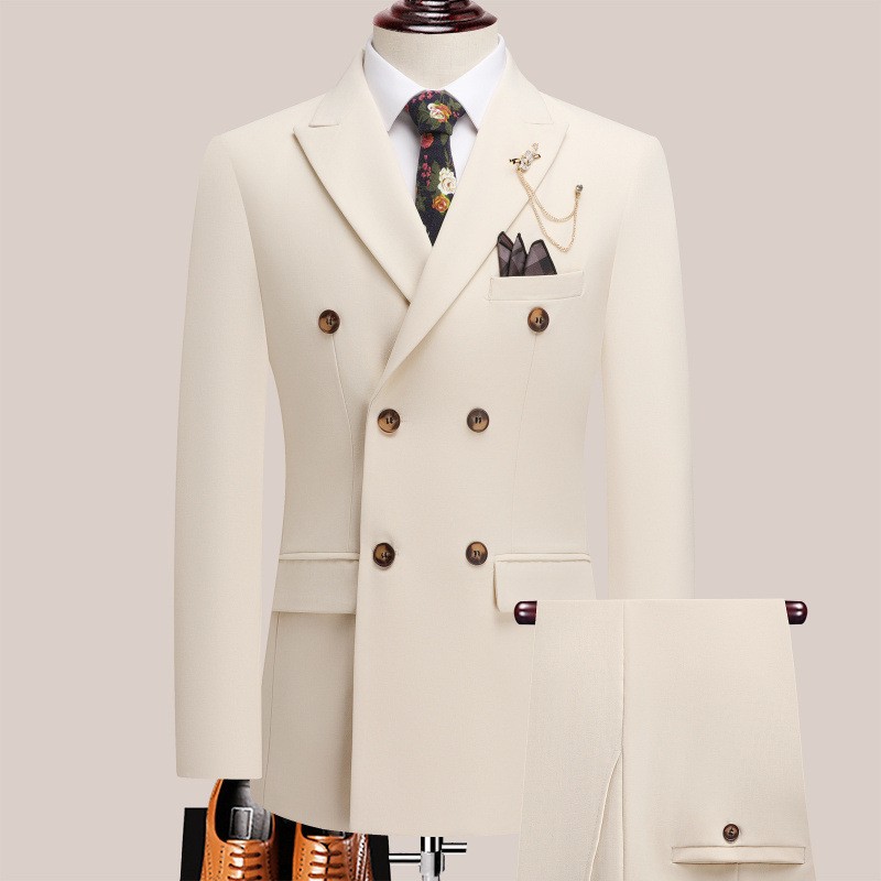 طقم بدلة رجالي فاخر أبيض غامق  - مراجعة Men'S Formal Dinner Wear وسعره