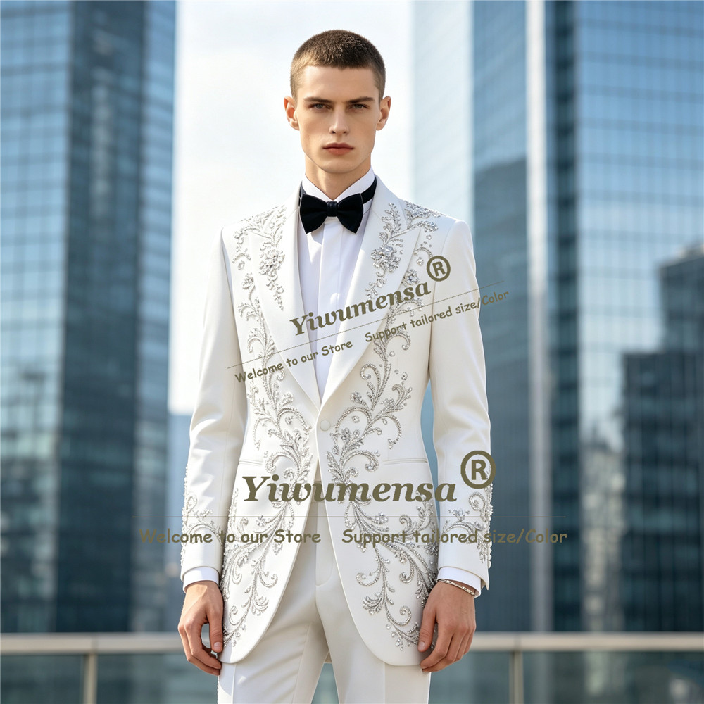 بدلات رجالية فاخرة مزينة بالكر - مراجعة Men'S Formal Dinner Wear وسعره