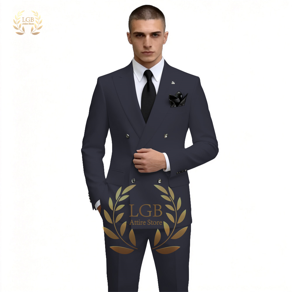بدلة رجالية بيضاء مزدوجة الصدر - مراجعة Men'S Formal Dinner Wear وسعره