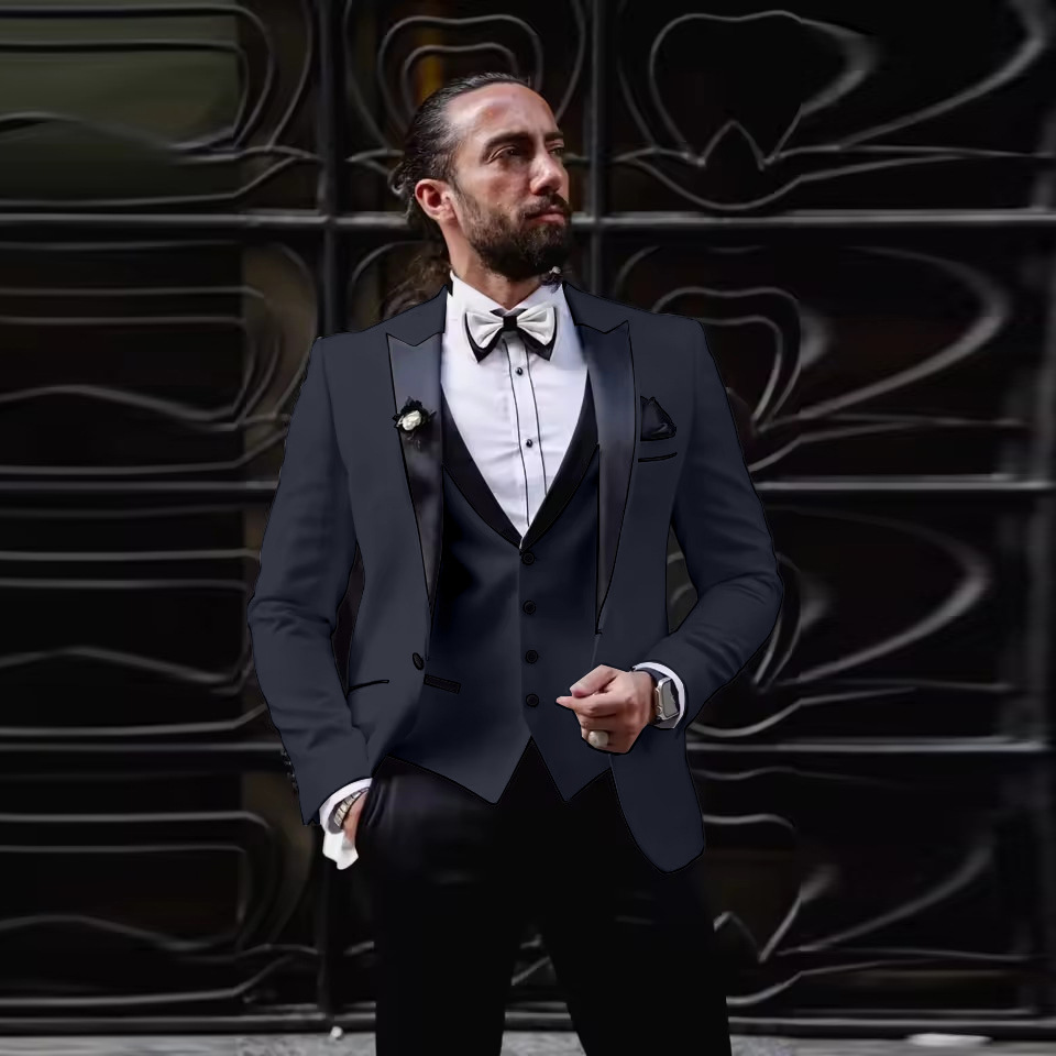 بدلة رجالية ضيقة من 3 قطع مع ج - مراجعة Men'S Formal Dinner Wear وسعره