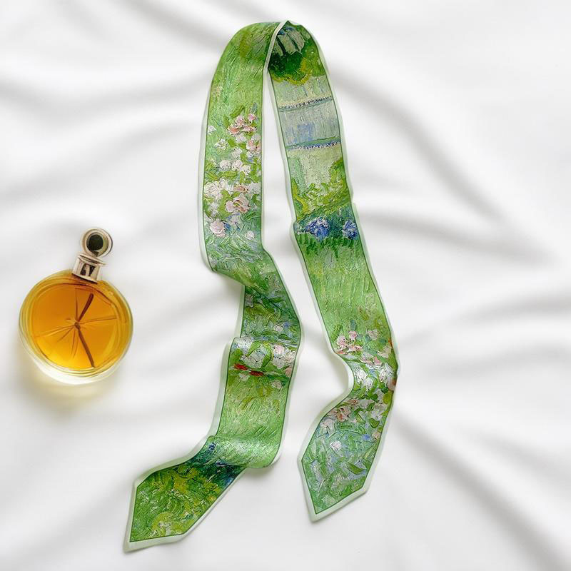 وشاح شعر طويل نحيف للنساء، ربط - مراجعة Silk Tie Woven وسعره