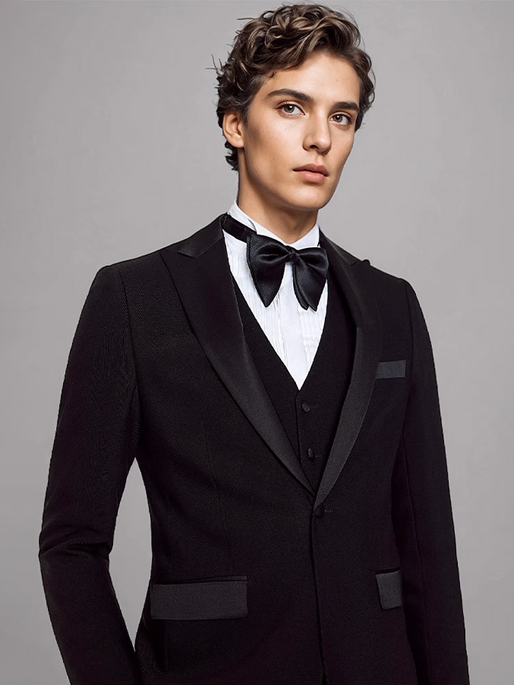 طقم بدلات رجالي فاخر أسود ملاب - مراجعة Men'S Formal Dinner Wear وسعره